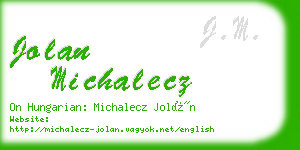 jolan michalecz business card